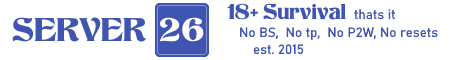 Server26 - Small, 18+, never-resetting SMP
